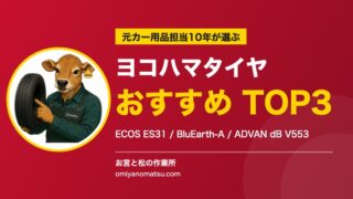 ヨコハマタイヤおすすめ3選【元ホムセン10年が厳選】ECOS / BluEarth-A / ADVAN dB V553 