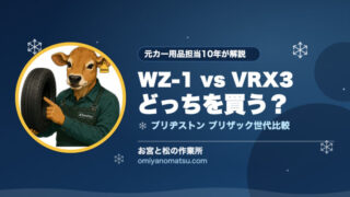 ブリヂストン WZ-1 と VRX3 はどっち？北海道での選び方を元カー用品担当が解説 