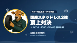 【北海道】国産スタッドレス3強を徹底比較｜WZ-1・iG80・WM03の選び方 