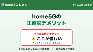 ドコモ　home 5Gのデメリット　半年以上利用して感じたデメリット 